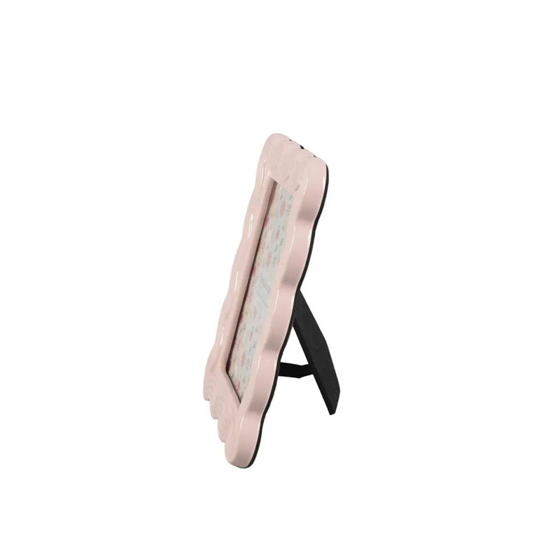 4x6 Pink Ceramic Scallop Frame