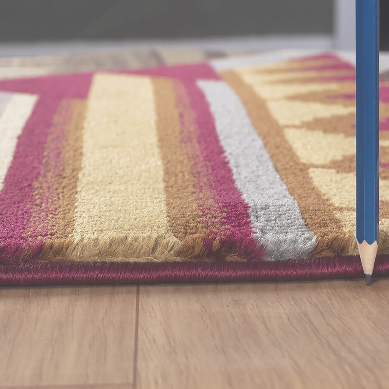 Nature's Nest Multi  Lodge Area Rug, Rectangle 5'3" x 7'3"