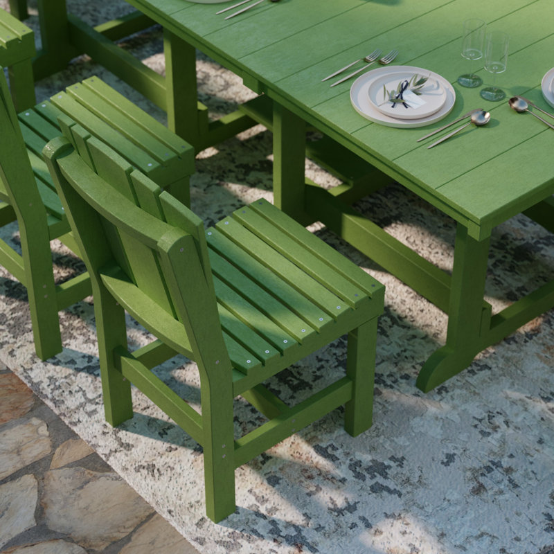 Heritage Dining Set, Lime Green, 9-Piece