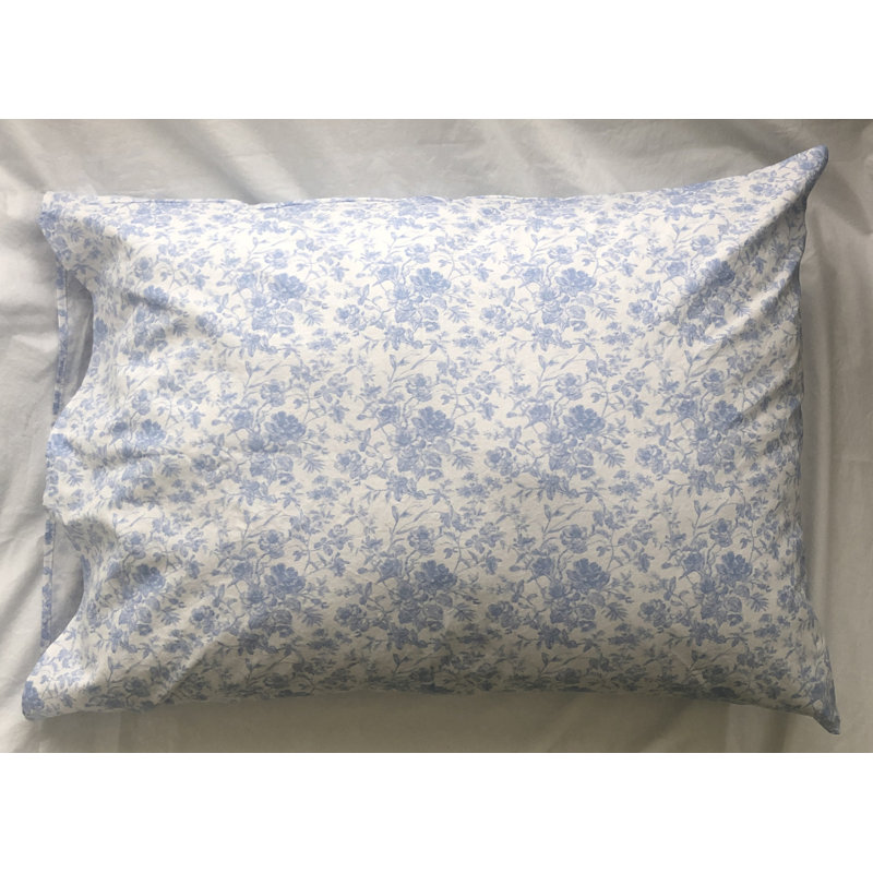 French Toile Linen Print Sham Set, Standard, Rose