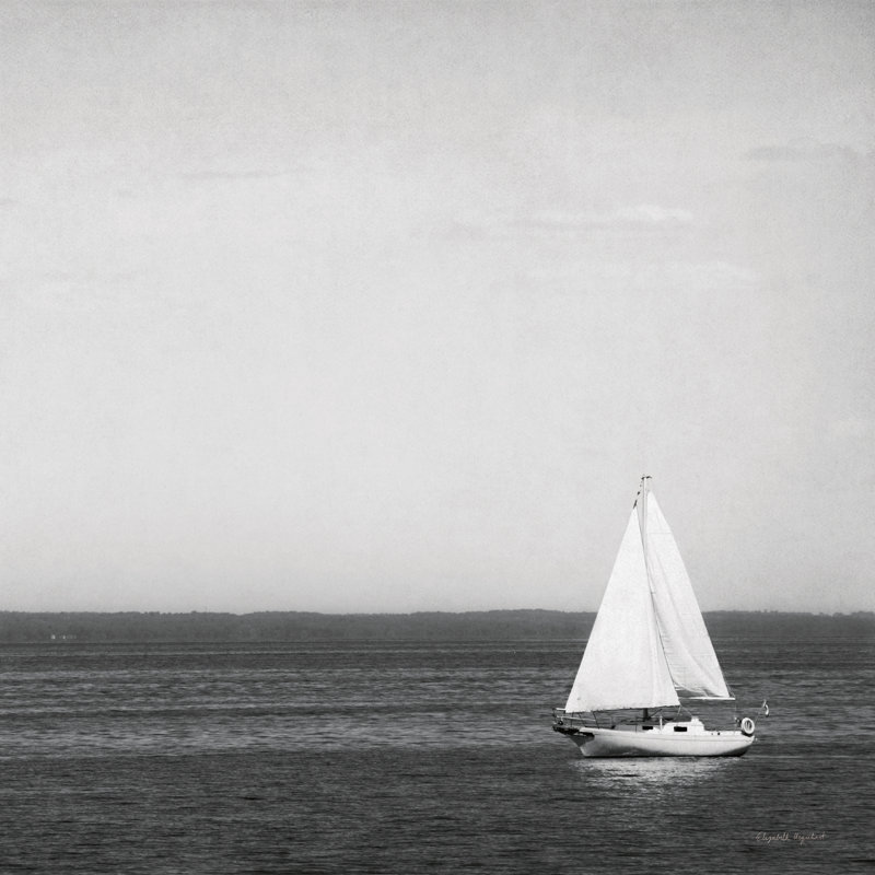 Calm Days II BW - noir / blanc, Non, Toile tendue, H 12 po x l 12 po