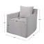Fauteuil pivotant gris Akinola