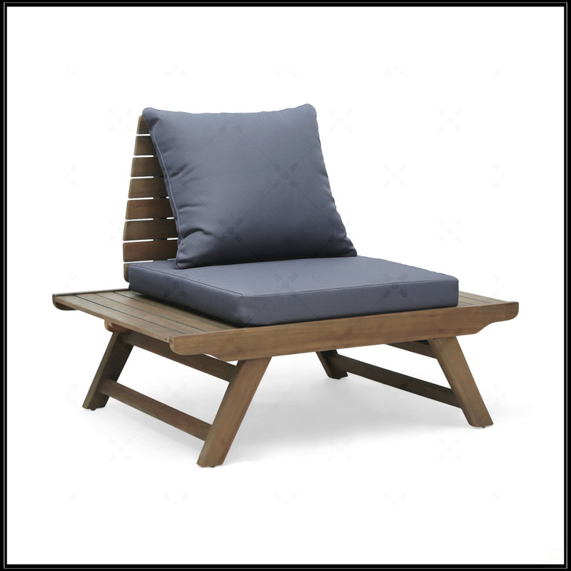 Fauteuil club, Gris foncé, Walnut
