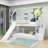 Lavedan Twin Over Twin Standard Bunk Bed with Slide and Shelf-899553904
