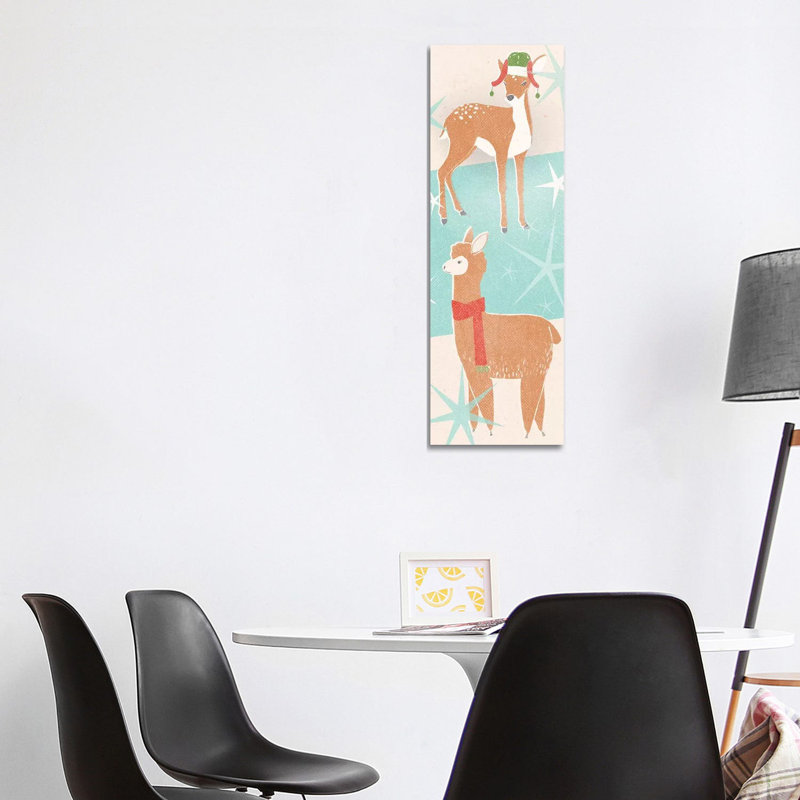 Retro Christmas Collection B by June Erica Vess - Wrapped Canvas Panoramic Print, 121.92 cm H x 40.64 cm W