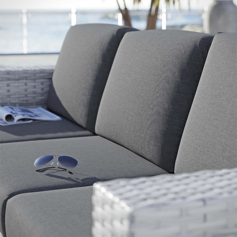 Convene Outdoor Patio Sofa, Charcoal