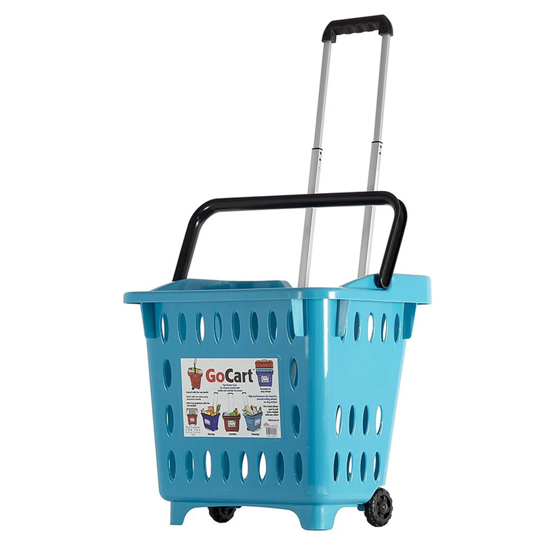 Plastic Rolling Laundry Hamper with Handles