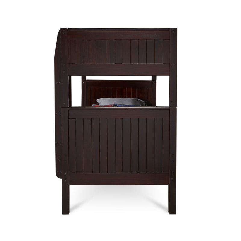 Friedemar Kids Twin Over Twin Bunk Bed, Cappuccino