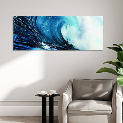 «Blue Wave 2», reproduction d'impression sur verre