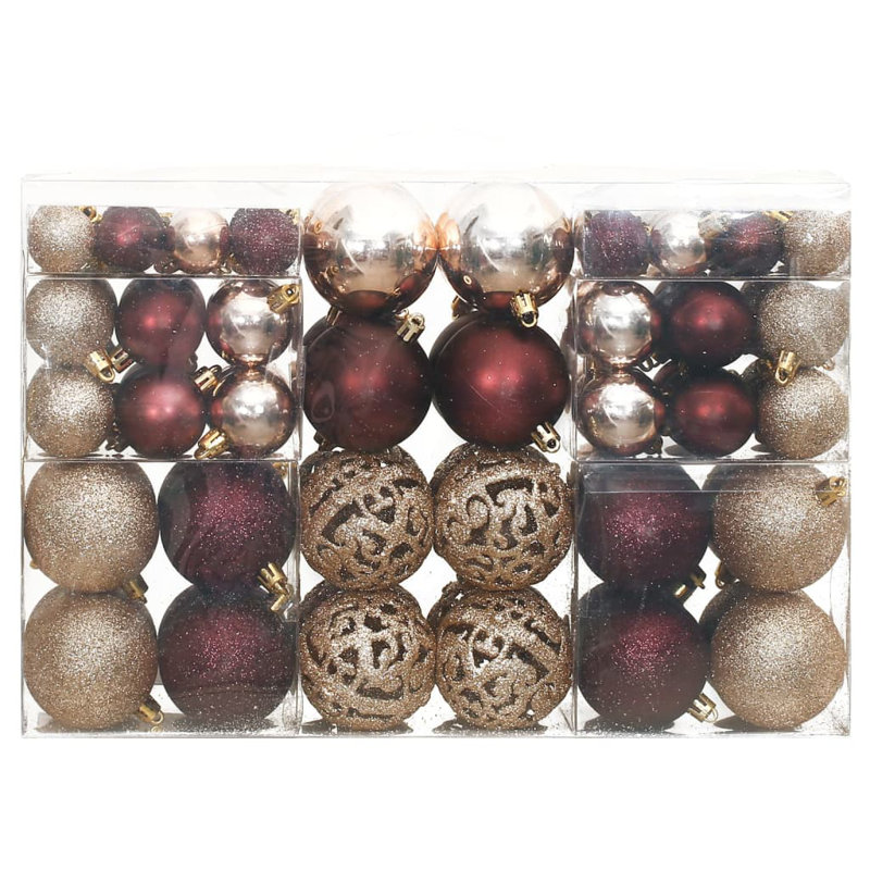 6cm Solid Colour Bauble, Champagne
