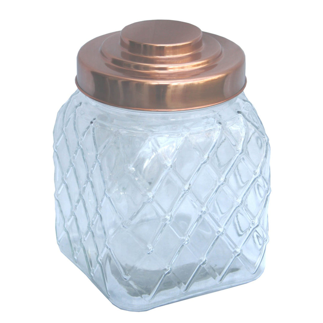 Copper Lidded Kitchen Canister