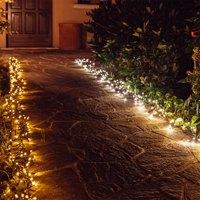 Twinkly Smart Decorations 400 LED Amber/White App Control String Lights