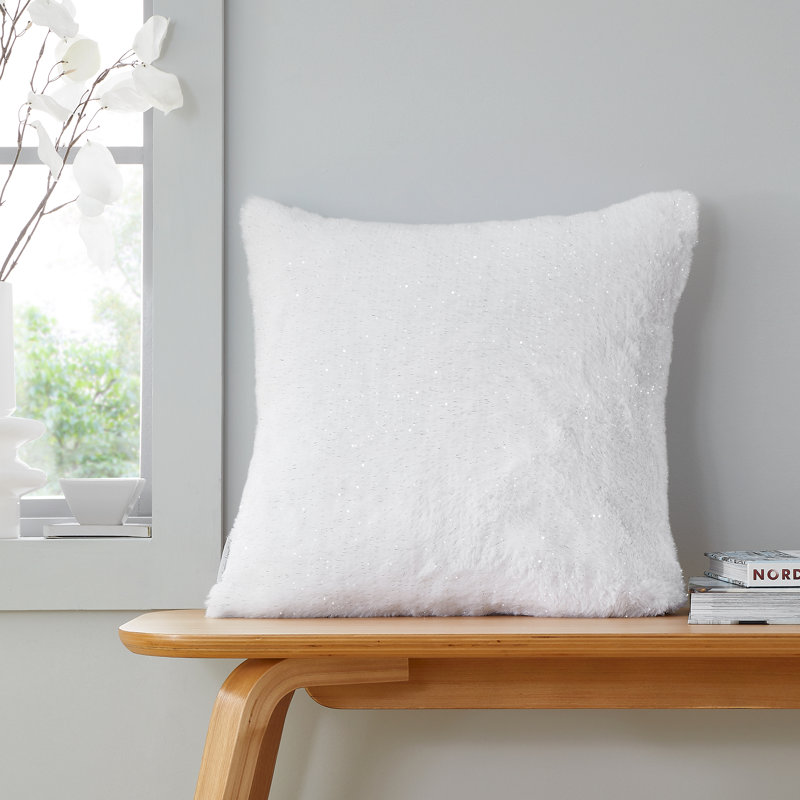 Cosy Glamour Fur Cushion Cover White