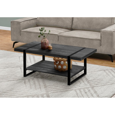 Coffee Table, Accent, Cocktail, Rectangular, Living Room, 48"L,  Laminate,  Metal, Contemporary, Modern