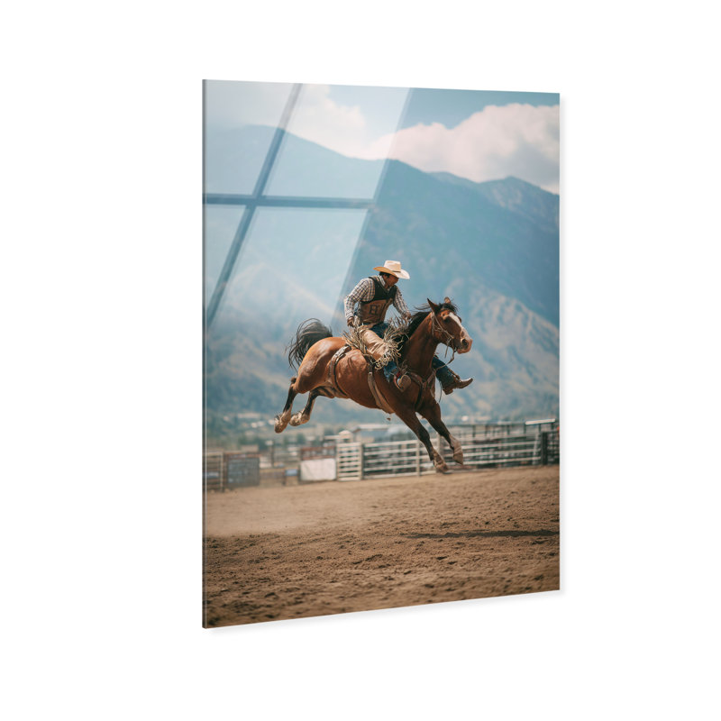 Bronc Rider Print by Oliver Gal, 45" H x 30" W, High-Gloss Acrylic Print