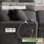3 Seater Chenille Chaise End Sofa-419210822