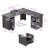 Draco 59" L Shaped Desk with Power Outlets &  File Drawer-519105632