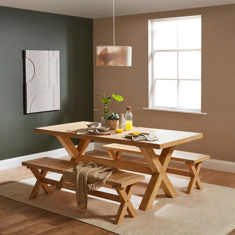 Gracela 6 - Person Dining Set, Whitewash Oak