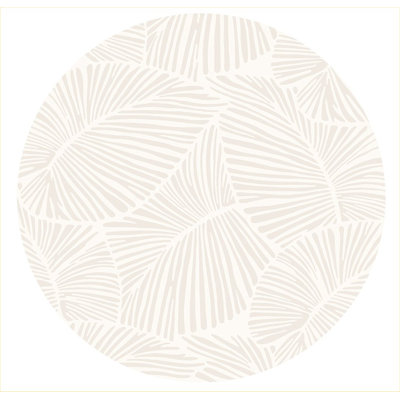 Claudis 41" x 41" Round High-Low Pile Area Rug with Leaf Pattern