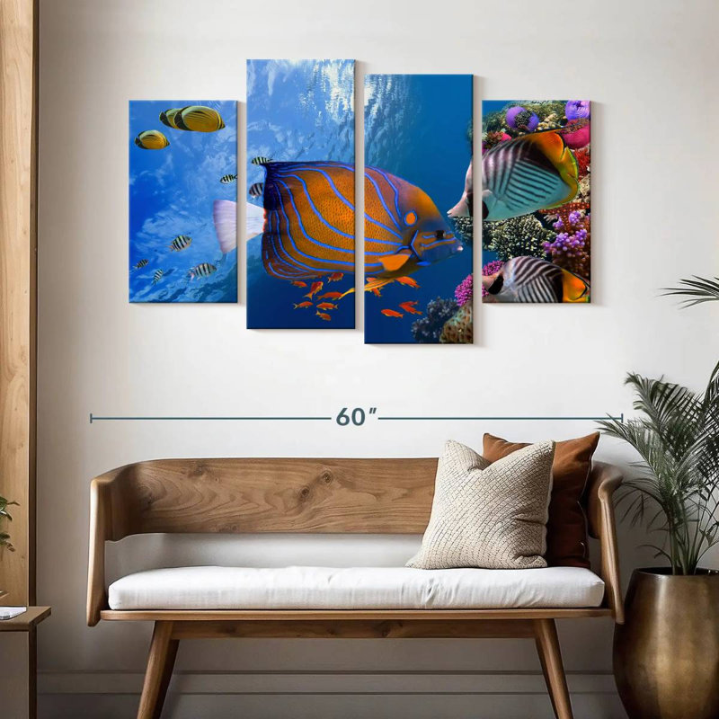 Lively underwater life Aletra, H 32 po x l 52 po