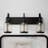 Elanah 24 in. 3-Light Classic Dimmable Vanity Light in Matte Black with Clear Glass Shade