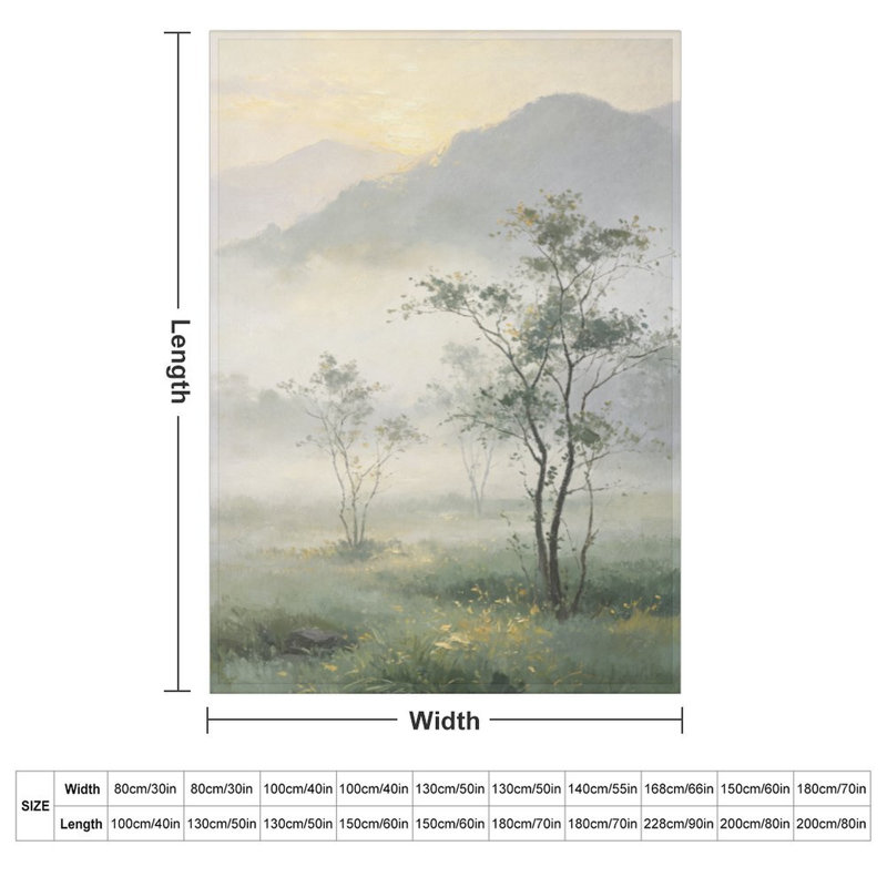 Jeté en flanelle de luxe Misty Mountain, 60 x 80 po