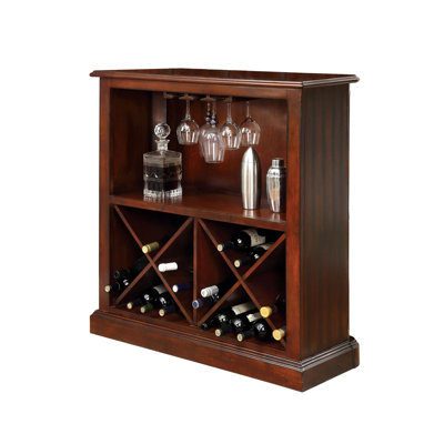 39.4" W Traditional Bar Table, Dark Cherry