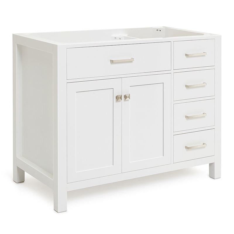 Base de meuble-lavabo simple Petrel, Blanc