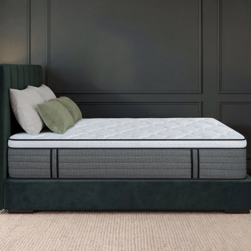 Matelas hybride ferme de 14 pouces Signature ™ - soutien central renforcé, sans évier au milieu, confort respirant avec les traverses DuPont ™