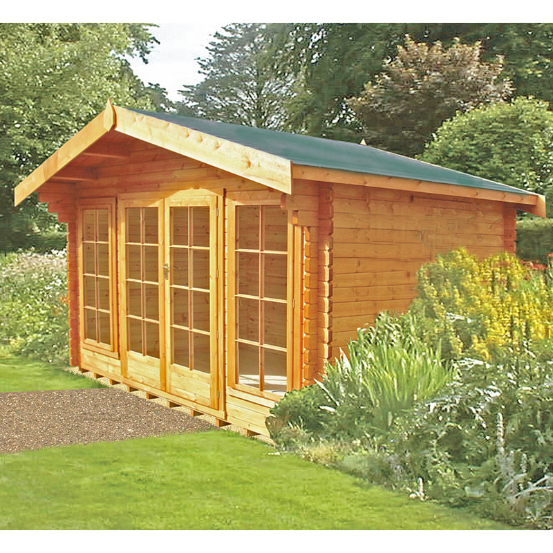 Etna 12 x 10 Ft. Tongue and Groove Log Cabin, Yes