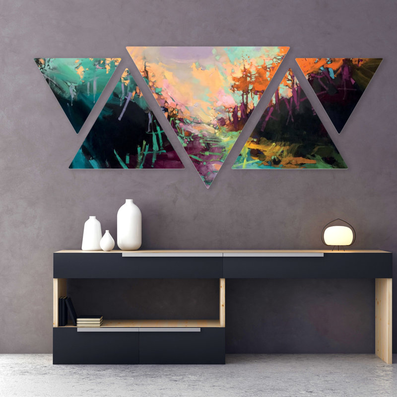 Landscape - 5 Piece No Frame Painting on MDF