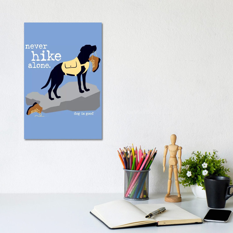 Never Hike Alone - Wrapped Canvas Gallery-Wrapped Canvas Giclée, 20.32 cm H x 30.48 cm W