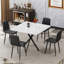 Table à manger carrée, table à manger carrée moderne pour 4 à 6 personnes, table basse pour la cuisine, salle à manger, bureau, espace