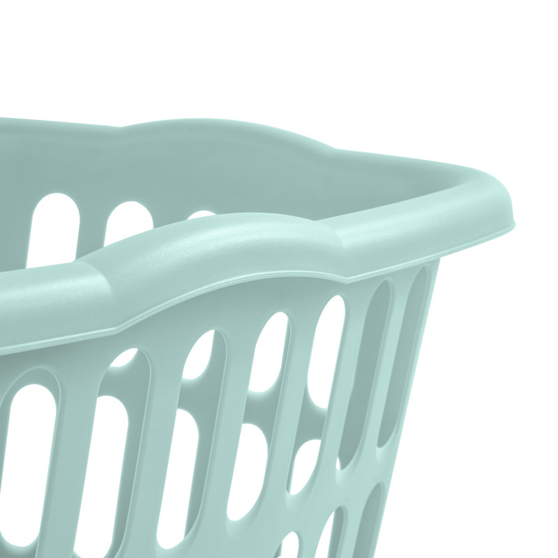 Sterilite 1.5 Bu Rectangular Laundry Basket, Classic Design to Carry Clothes to Laundry Room