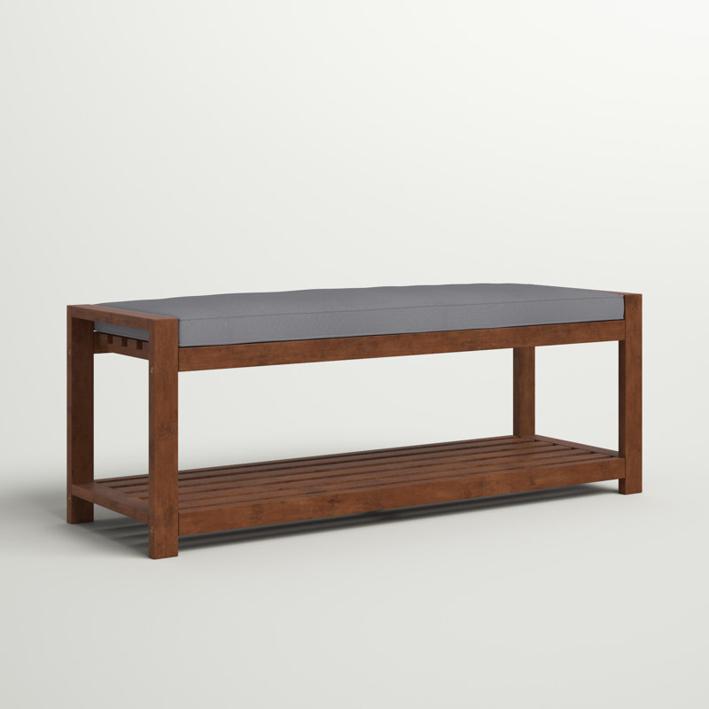Banc de pique-nique en bois Weybright, Gris