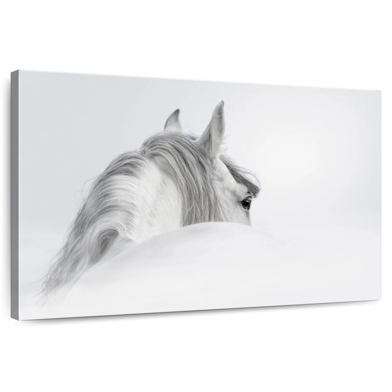 Brampt Exquisite White Horse, 8" H x 12" W