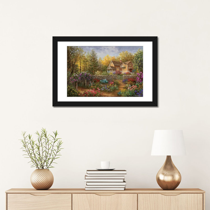 «A Pathway of Color» par Nicky Boehme, reproduction sur toile tendue sur châssis, H 16 po x l 24 po x P 1 po, Blanc