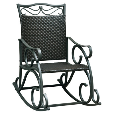 Fauteuil oscillant en résine et acier Nome