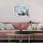 «Blue Pink Abstract Paint Glam», reproduction d'art moderne encadrée pour chambre à coucher-68786420-68786422