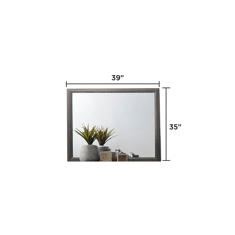 Webster Wood Flat Wall Mirror