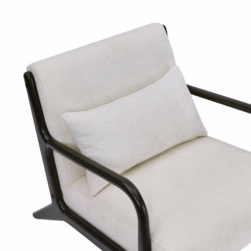 Chaise d'appoint de style moderne avec coussin lombaire amovible, Noir