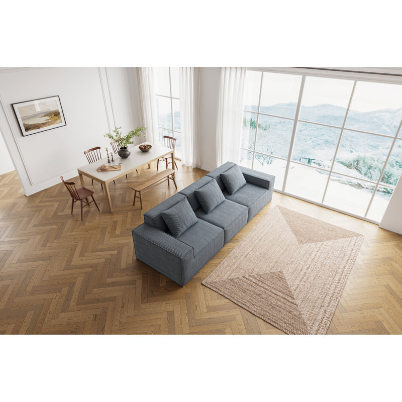 Canapé modulaire convertible Belfin, H 28,3 po x l 118 po x P 39,4 po, 3