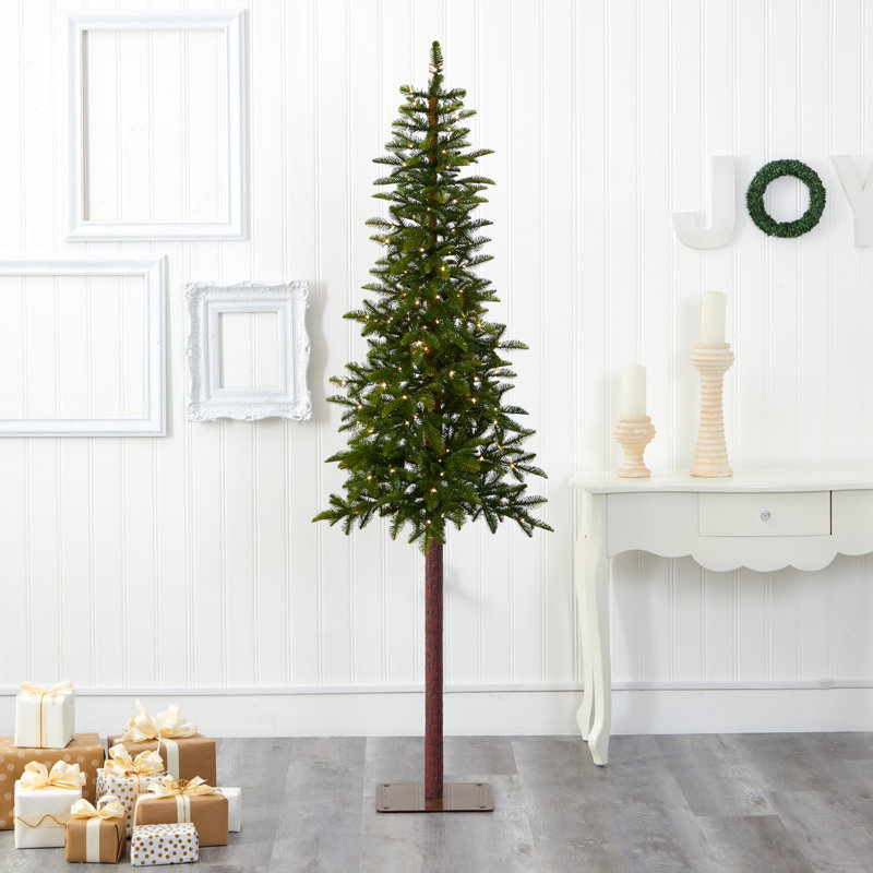 Lighted Artificial Christmas Tree, 7' H