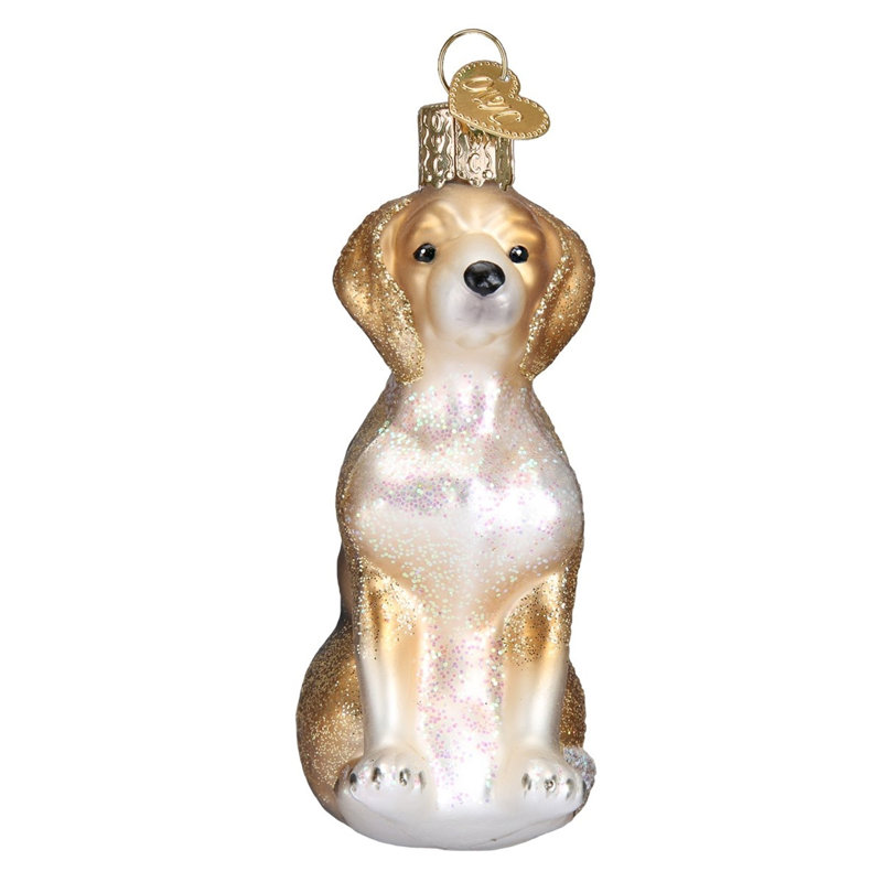 Ornement en verre soufflé pour arbre de Noël Old World, Beagle