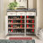 White&Gray Solid Wood Shoe Storage Bench