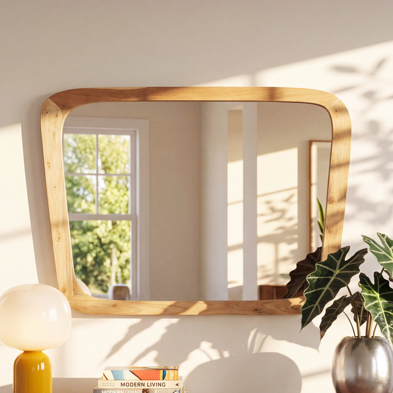 Adalaide 30 " Acacia Mirror, Brown