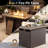 Aldiana Swivel 4-Piece Outdoor Patio Conversation Set With Cushions, Rectangle Fire Pit Table-2146806455-2146806442