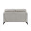 Causeuse Teli, microfibre brun clair brun clair, pieds en métal noir, 57 po-119043995