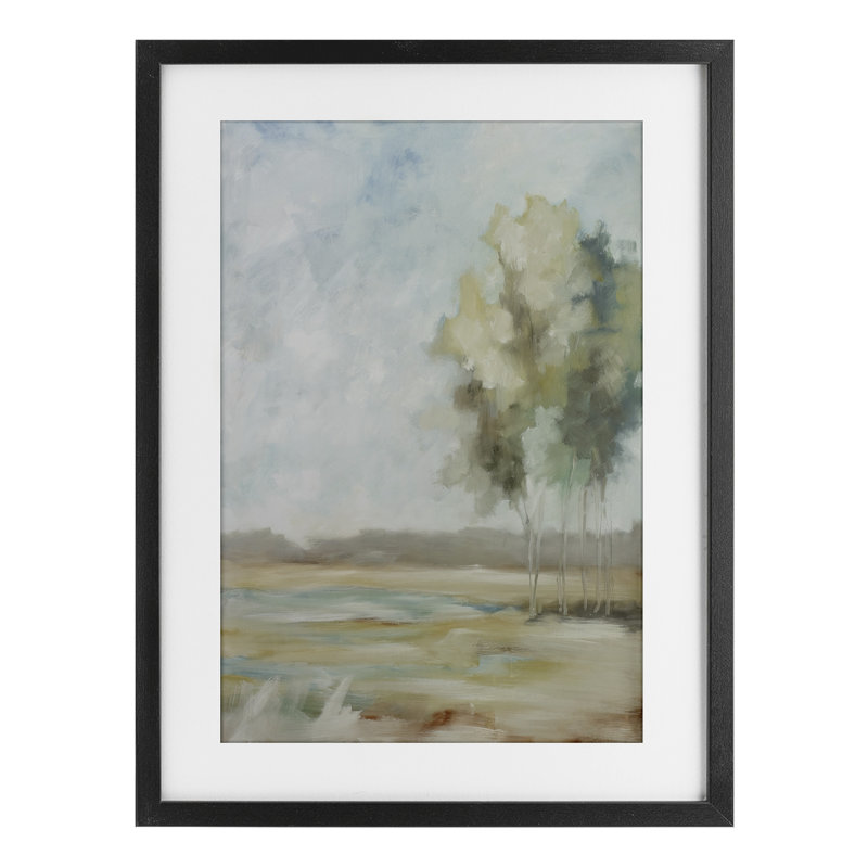 «Solo Journey», reproduction de paysage discret encadrée sous verre, conception de Jacqueline Ellens, H 20 po x l 14 po