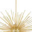 Lustre 6 lumières Cicely Starburst - 16 po de diamètre, finition feuille d'or - Plafonnier moderne pour salle à manger, salon, chambre à coucher